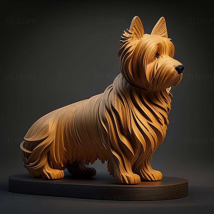 3D model Australian Silky Terrier dog (STL)